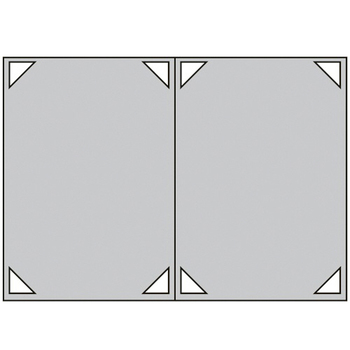 ナカバヤシ 証書ファイル 布クロス A4 二つ折り 透明コーナー貼り付けタイプ 紺 FSH-A4C-B 1セット(10冊)