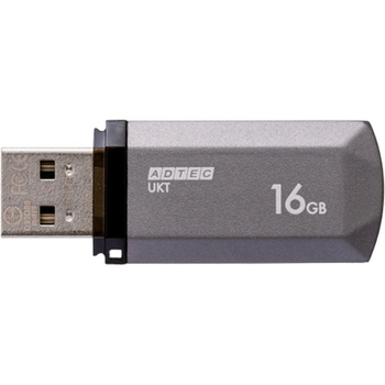 アドテック USB2.0 キャップ式フラッシュメモリ 16GB ミッドナイトシルバー AD-UKTMS16G-U2R 1個