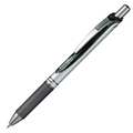 ぺんてる ゲルインクボールペン ノック式エナージェル 0.7mm 黒 (軸色 シルバー) BL77-A 1セット(10本)