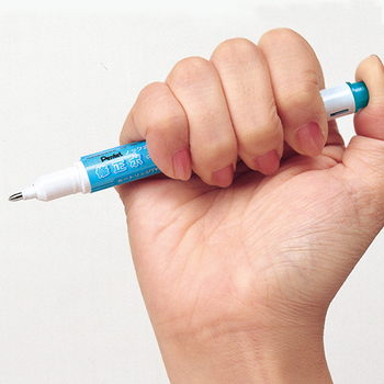 ぺんてる ノック式修正ペン 修正ボールペン カートリッジタイプ 極細 油性・水性インキ両用 XZL12-W 1本