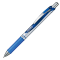 ぺんてる ゲルインクボールペン ノック式エナージェル 0.7mm 青 (軸色 シルバー) BL77-C 1セット(10本)