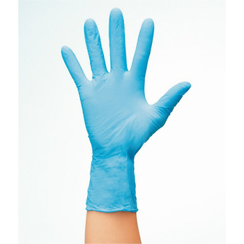 川西工業 ニトリル 使いきり極薄手袋 粉なし ブルー SS #2039 1箱(100枚)
