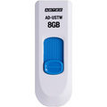 アドテック USB2.0 スライド式フラッシュメモリ 8GB ホワイト/ブルー AD-USTW8G-U2R 1セット(10個)
