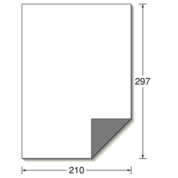 エーワン 屋外でも使えるサインラベルシール[レーザープリンタ] 下地が透けないタイプ ツヤ消しフィルム・ホワイト A4 ノーカット 31040 1冊(10シート