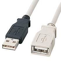 サンワサプライ USB延長ケーブル (A)オス-(A)メス ライトグレー 5.0m(RoHS指令10準拠) KU-EN5K 1本