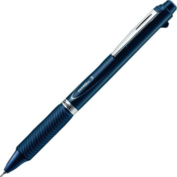 ぺんてる エナージェル 3色ボールペン (軸色:ダークブルー) XBLC35C 1本