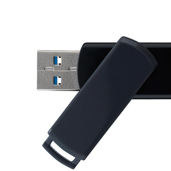 プリンストン USBフラッシュメモリー 回転式キャップレス 16GB グレー/ブラック PFU-T3UT/16GA 1セット(10個)