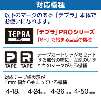キングジム テプラ PRO テープカートリッジ 4mm 透明/黒文字 ST4K 1個