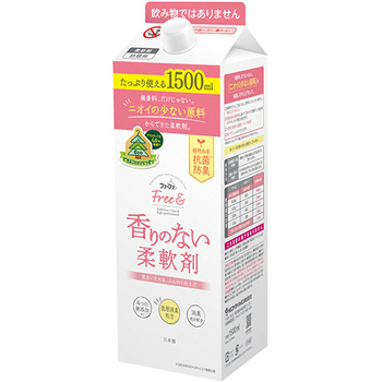 NSファーファジャパン ファーファ フリー& 濃縮柔軟剤 無香料 エコパック 詰替用 1500ml 1セット(6個)