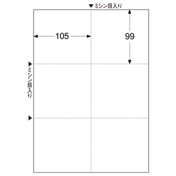 TANOSEE マルチプリンタ帳票(スーパーエコノミー) A4 白紙 6面 1セット(500枚:100枚×5冊)