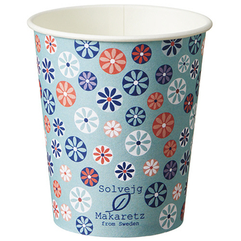 TANOSEE 紙コップ Mosaic Floral(モザイク フローラル) 150ml(5オンス) 1セット(400個:80個×5パック)