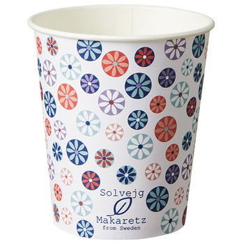 TANOSEE 紙コップ Mosaic Floral(モザイク フローラル) 150ml(5オンス) 1セット(400個:80個×5パック)