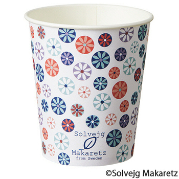 TANOSEE 紙コップ Mosaic Floral(モザイク フローラル) 150mL(5オンス) 1セット(2400個:80個×30パック)