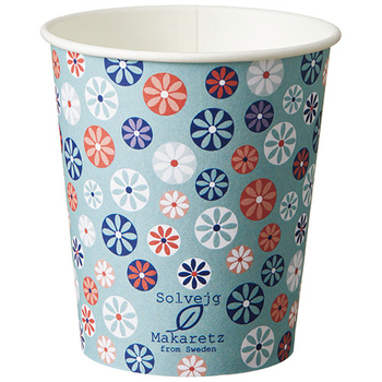 TANOSEE 紙コップ Mosaic Floral(モザイク フローラル) 205mL(7オンス) 1セット(400個:80個×5パック)