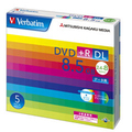 バーベイタム データ用DVD+R DL 8.5GB 8倍速 ワイドプリンタブル 5mmスリムケース DTR85HP5V1 1パック(5枚)