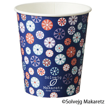 TANOSEE 紙コップ Mosaic Floral(モザイク フローラル) 205mL(7オンス) 1セット(2000個:80個×25パック)