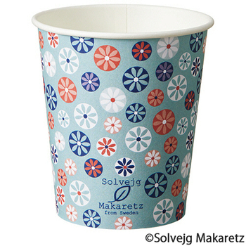 TANOSEE 紙コップ Mosaic Floral(モザイク フローラル) 205mL(7オンス) 1セット(2000個:80個×25パック)