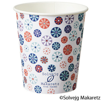 TANOSEE 紙コップ Mosaic Floral(モザイク フローラル) 205mL(7オンス) 1セット(2000個:80個×25パック)