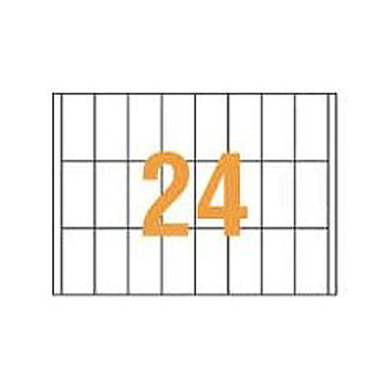 ライオン事務器 PPCタックラベル A4判 35×70mm(24片入) PPC-24A 1箱(100シート)