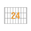ライオン事務器 PPCタックラベル A4判 35×70mm(24片入) PPC-24A 1箱(100シート)