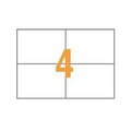 ライオン事務器 PPCタックラベル A4判 148.5×105mm(4片入) PPC-04A 1箱(100シート)