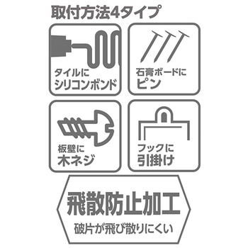 レック ミラー Mサイズ 22×30cm B00518 1個