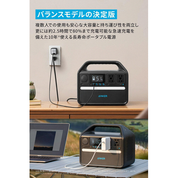 アンカージャパン ポータブル電源 Anker 535 Portable Power Station 512Wh ブラック A1751512 1台