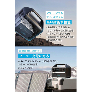 アンカージャパン ポータブル電源 Anker 535 Portable Power Station 512Wh ブラック A1751512 1台