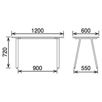 エランサ (N)オフィスデスク スクエア 幅1200×奥行600×高さ720mm 脚:ホワイト 天板:ホワイト(お客様組立) HAS-1260-W 1台