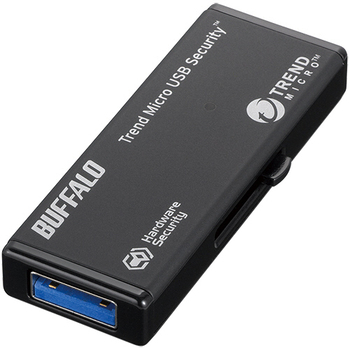 バッファロー ハードウェア暗号化 USB3.0メモリー ウイルススキャン1年 4GB RUF3-HSL4GTV 1個