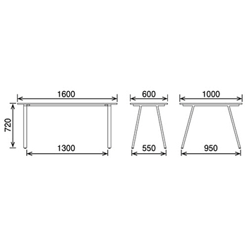 エランサ (N)オフィスデスク L型 幅1600×奥行1000×高さ720mm 脚:ホワイト 天板:ホワイト(お客様組立) HAL-1610R-W 1台