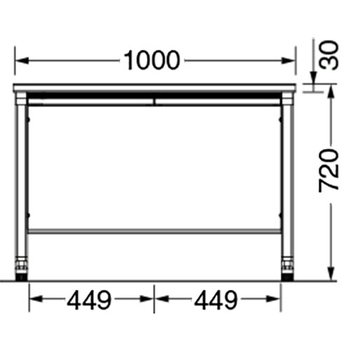 エランサ (N)オフィスデスク 平机 幅1000×奥行700×高さ720mm 本体:ブラック 天板:アッシュブラウン(お客様組立) DL-M107F-BM 1台