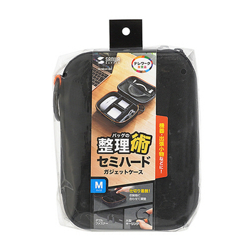 サンワサプライ セミハードガジェットケース Mサイズ ブラック IN-HDAD1BK 1個