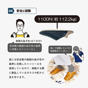 オクムラ 防活スリッパ L ネイビー NSAN1901NV 1足