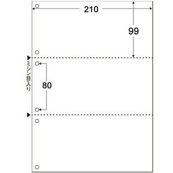 ヒサゴ マルチプリンタ帳票(エコノミープライス) A4 白紙 3面 6穴 BPE2005 1箱(2500枚)