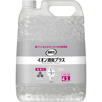 エステー 消臭力 クリアビーズ イオン消臭プラス 無香料 業務用つめかえ 4.2kg 1個