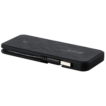 エレコム ケーブル収納型外付けポータブルSSD 240GB ブラック ESD-EC0240GBKR 1台