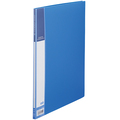 TANOSEE 書類が入れやすいクリヤーファイル「ヨコカラ」 A4タテ 20ポケット 背幅8mm ブルー 1セット(10冊)