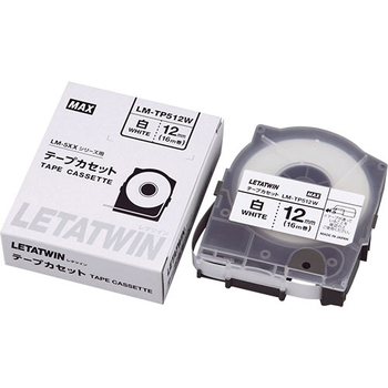 マックス レタツイン テープカセット 12mm幅×16m巻 白 LM-TP512W 1個