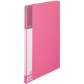 TANOSEE 書類が入れやすいクリヤーファイル「ヨコカラ」 A4タテ 40ポケット 背幅11mm ピンク 1セット(10冊)