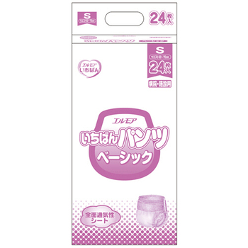 カミ商事 エルモア いちばん パンツ ベーシック S 1パック(24枚)