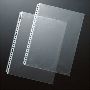 TANOSEE クリアファイル用リフィル A4タテ 2・4・30穴 エンボス加工 1セット(1000枚:100枚×10パック)