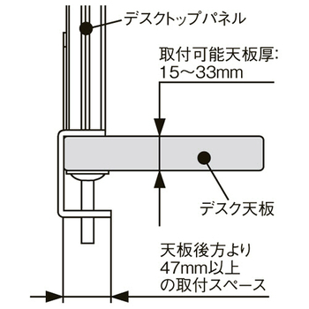 エランサ (N)デスクトップパネル 幅1000×高さ350mm ホワイト(スチール)(お客様組立) LPM-035100-SP 1枚