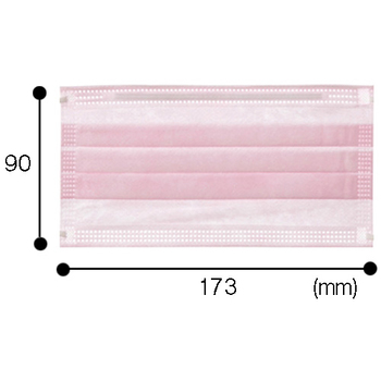 メディコム・ジャパン ディフェンダーマスク 3層式 ピンク 2116 1箱(50枚)