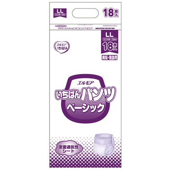 カミ商事 エルモア いちばん パンツ ベーシック LL 1パック(18枚)