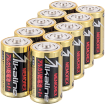 メモレックス・テレックス アルカリ乾電池 単1形 LR20/1.5V/10S 1パック(10本)