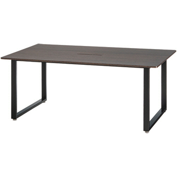 エランサ (N)スクエアテーブル 幅1800×奥行1000×高さ720mm アッシュブラウン(お客様組立) LSQ-1810-BR 1台