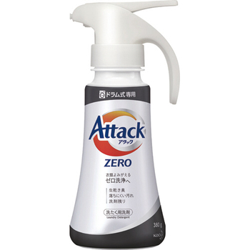 花王 アタックZERO ドラム式専用 本体 ワンハンドプッシュ 380g 1本