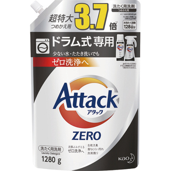 花王 アタックZERO ドラム式専用 つめかえ用 超特大 1280g 1個