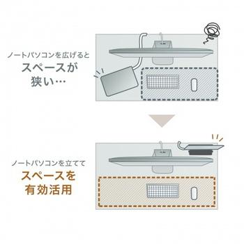 サンワサプライ ノートパソコン用アクリルスタンド(縦置きタイプ) ブラック PDA-STN32BKN 1個